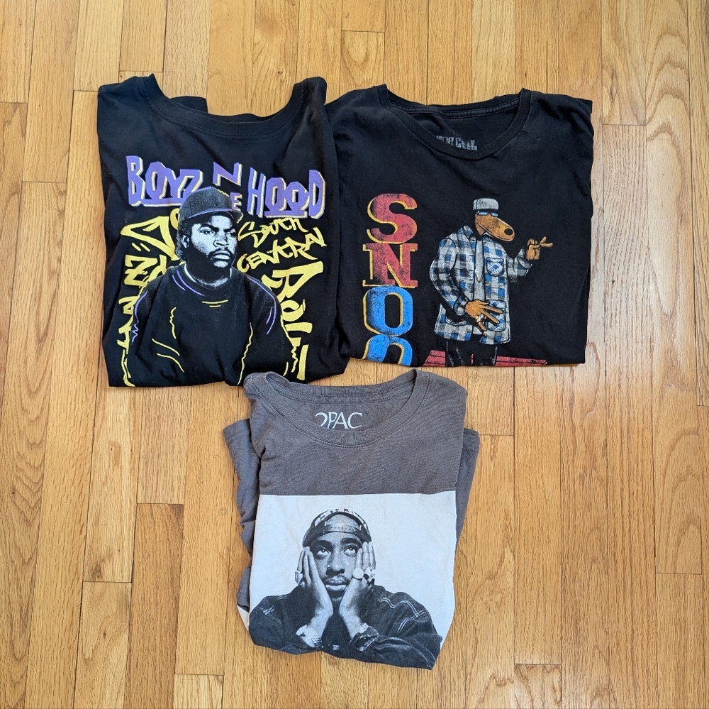 Rapper Hip Hop Graphic Tee Shirt Bundle